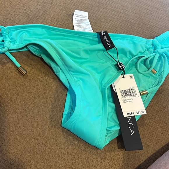 La Blanca Women's Standard Island Goddess  Loop Hipster Bikini Swimsuit Bottom 6 - Picture 3 of 6